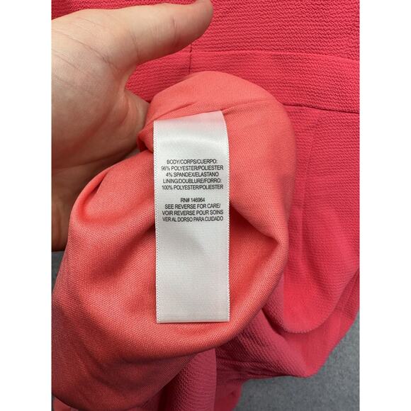 Donna Ricco Womens Tulip-Hem Dress Coral Pink Size 8 NWT - Picture 11 of 13